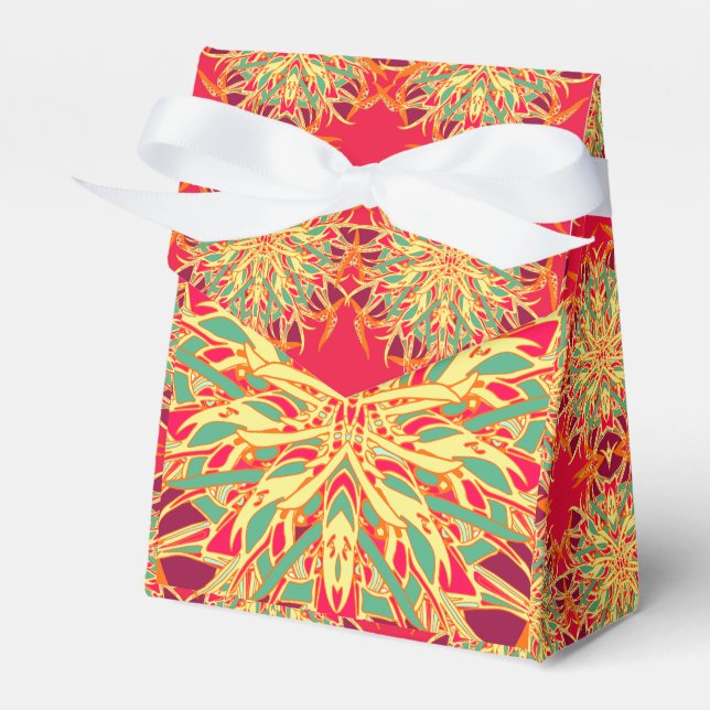 Paradise Bird Orchid Favour Box (Front Side)