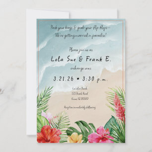 Paradise Blooms Wedding Invitations