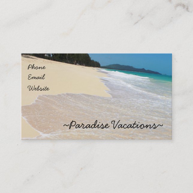 Paradise Business Card (Front)
