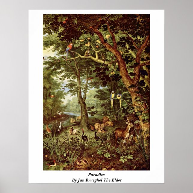 Paradise By Jan Brueghel The Elder Poster (Front)