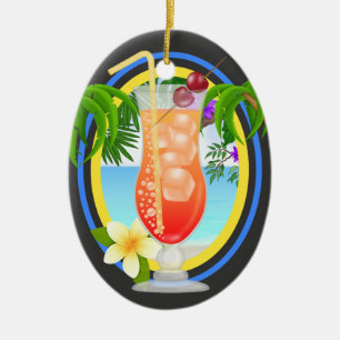 Paradise Cocktail Ceramic Tree Decoration