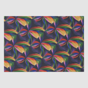 Paradise Colourful Rainbow Abstract Flower Art Tissue Paper