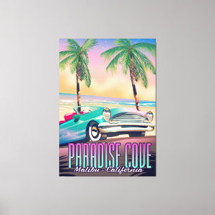Paradise Cove,Malibu,California travel poster Canvas Print