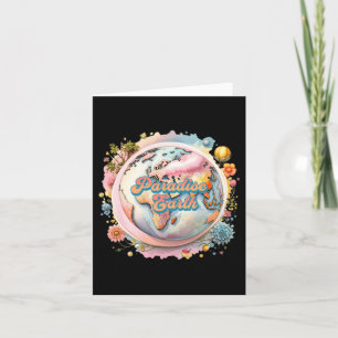 Paradise Earth Planet In Pastel Colours Sticker  Card