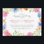 Paradise Engagement Party Invitation<br><div class="desc">Brightly coloured hand illustrated lemon tree branch design by Shelby Allison.</div>