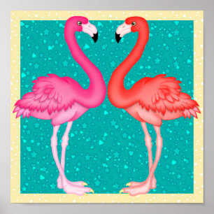 Paradise Flamingo Poster