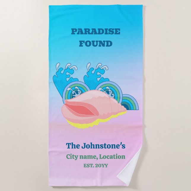 Paradise Found Beach Towel (Front)