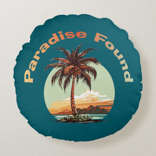 Paradise Found Round Cushion (Front)