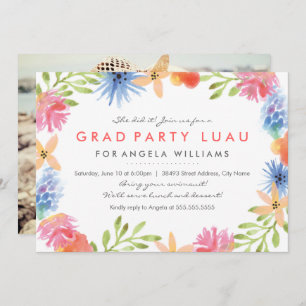 Paradise Grad Luau Invite