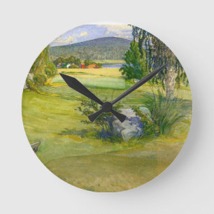 Paradise in Sweden 1910 Round Clock