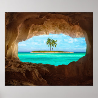 Paradise in the Caribbean Poster