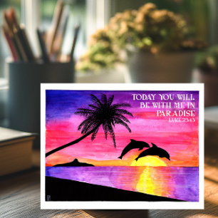Paradise Inspirational Postcard