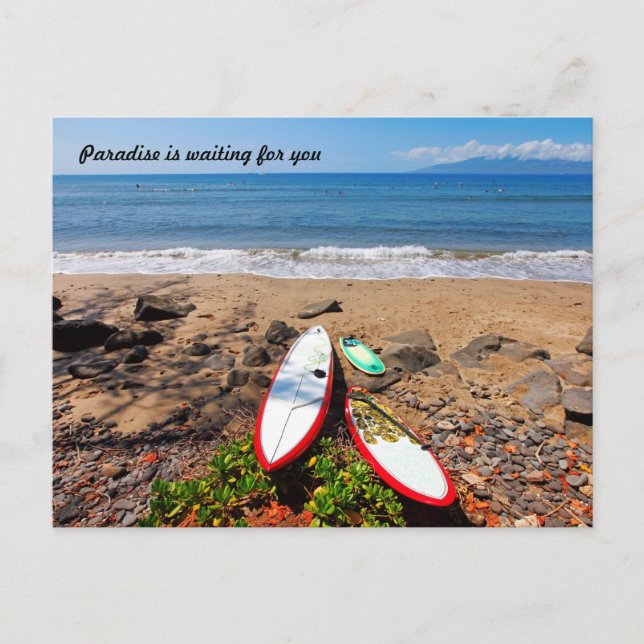 Paradise is waiting for you postcard (Front)