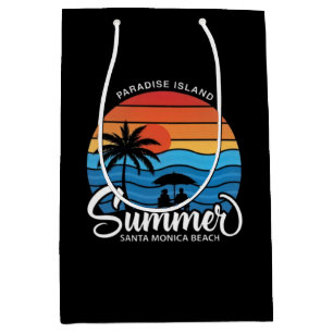 Paradise Island Santa Monica Beach-35307 Medium Gift Bag