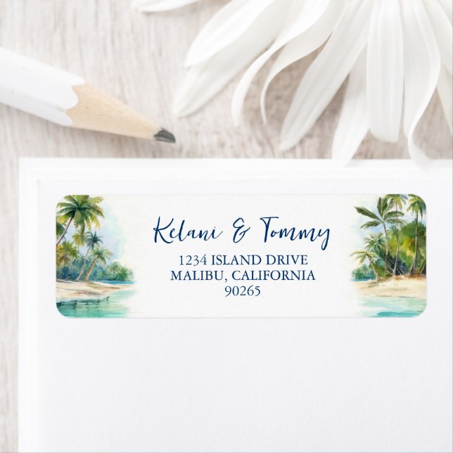 Paradise Island Tropical Beach Wedding Address (Insitu)