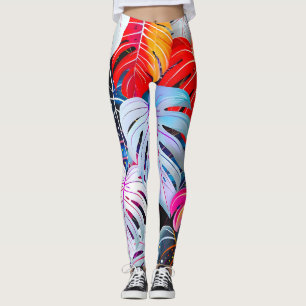Paradise Jungle Tropical Foliage Leggings
