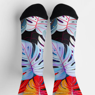 Paradise Jungle Tropical Foliage Socks