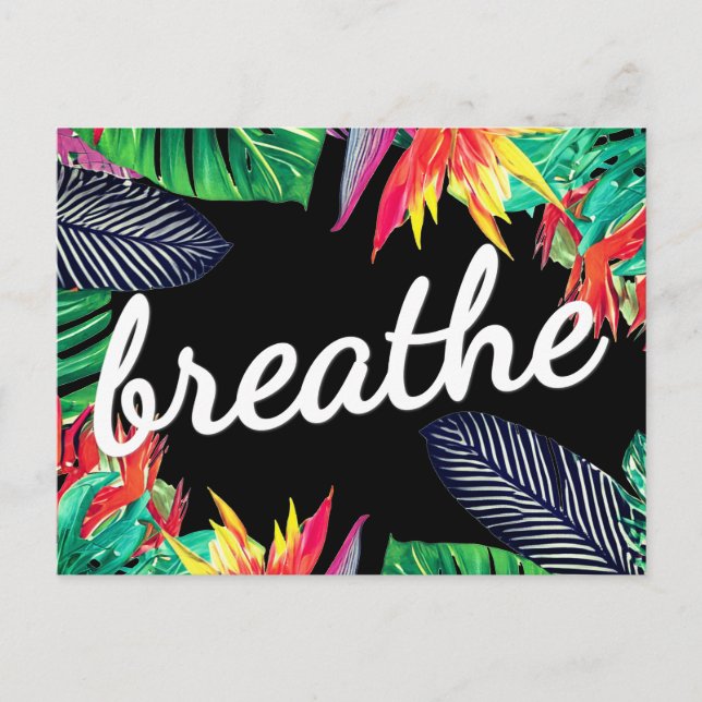 Paradise Law of Attraction Abundance Affirmation Postcard (Front)