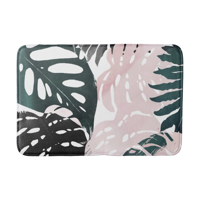 Paradise Palm Fronds Bath Mat (Front)