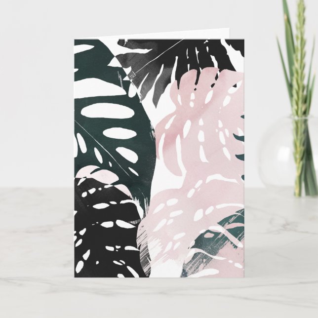 Paradise Palm Fronds Card (Front)