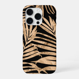 Paradise Palm Hawaiian Tropical- Gold and Black iPhone 16 Pro Case