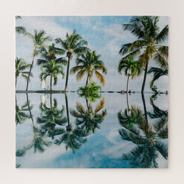 Paradise Palm Trees Reflections Jigsaw Puzzle (Horizontal)