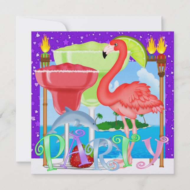 Paradise PARTY / Luau - SRF Invitation (Front)