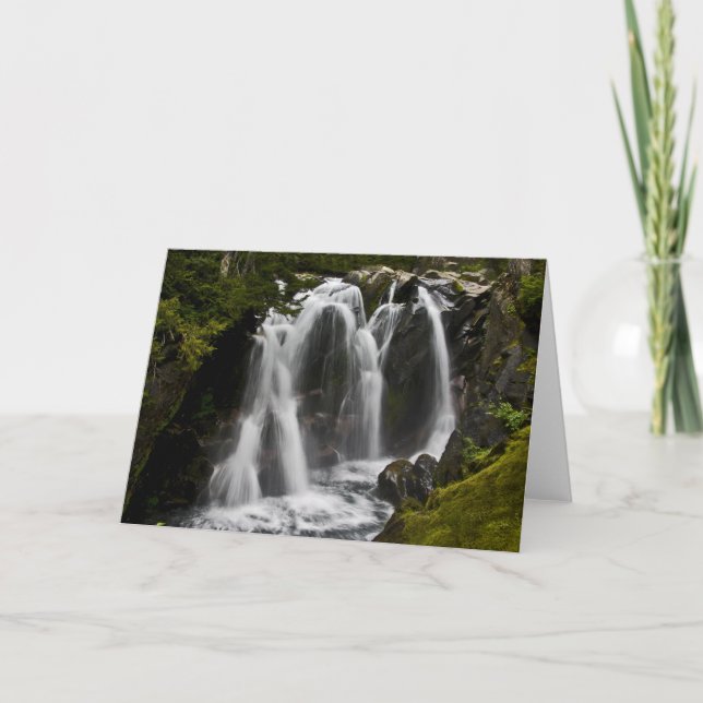 Paradise River waterfall greeting card (Front)