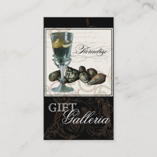 Paradise Shells Black Cream - Gift Store Business Card