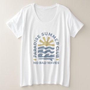 Paradise Summer Club Retro Waves Plus Size T-Shirt