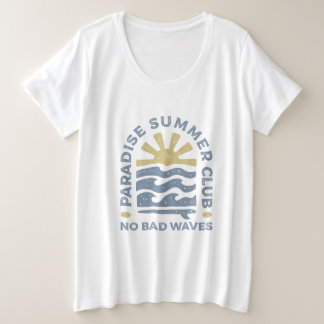 Paradise Summer Club Retro Waves Plus Size T-Shirt