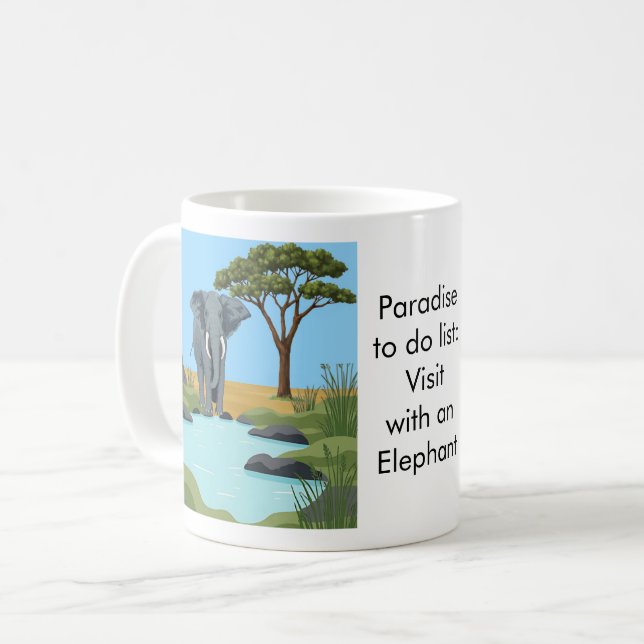 Paradise to do list: Elephant Coffee Mug (Front Left)