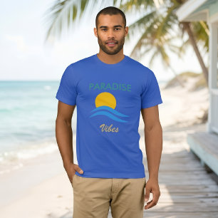 Paradise Vibes Tropical T-Shirt Summer Beach