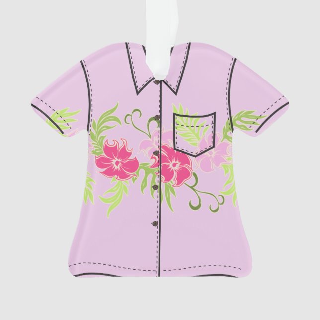 Paradiso Hawaiian Hibiscus Aloha Shirt Ornament (Front)