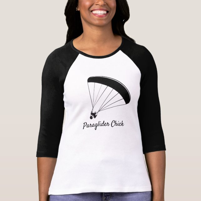 Paraglider Chick Raglan Tee (Front)
