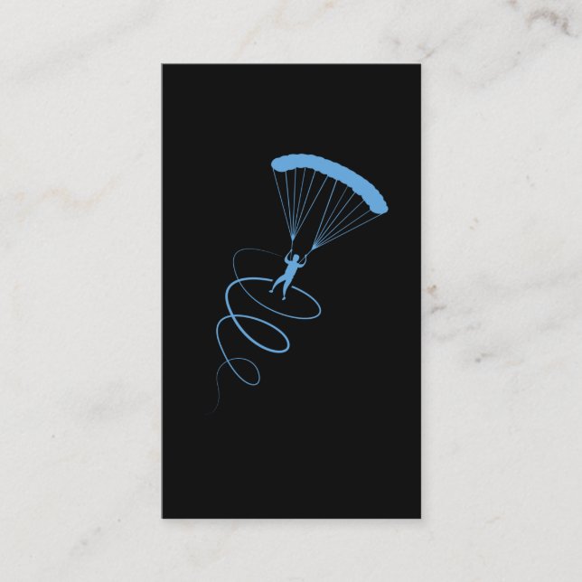 Paraglider Hobby Flying Skydiver Parachute Sports Business Card (Front)