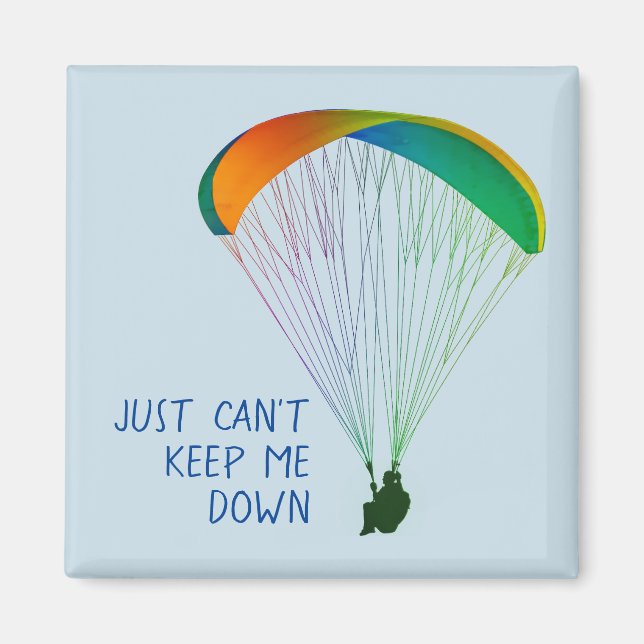 Paraglider - Modern Graphic and Custom Slogan Magnet (Front)