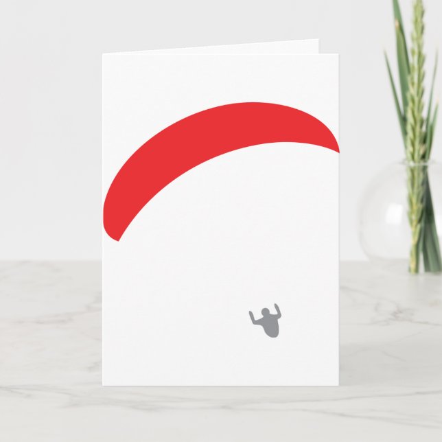 paraglider red - paragliding card (Front)