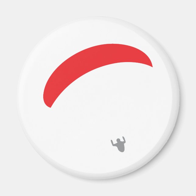 paraglider red - paragliding magnet (Front)