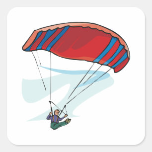 Paraglider Square Sticker