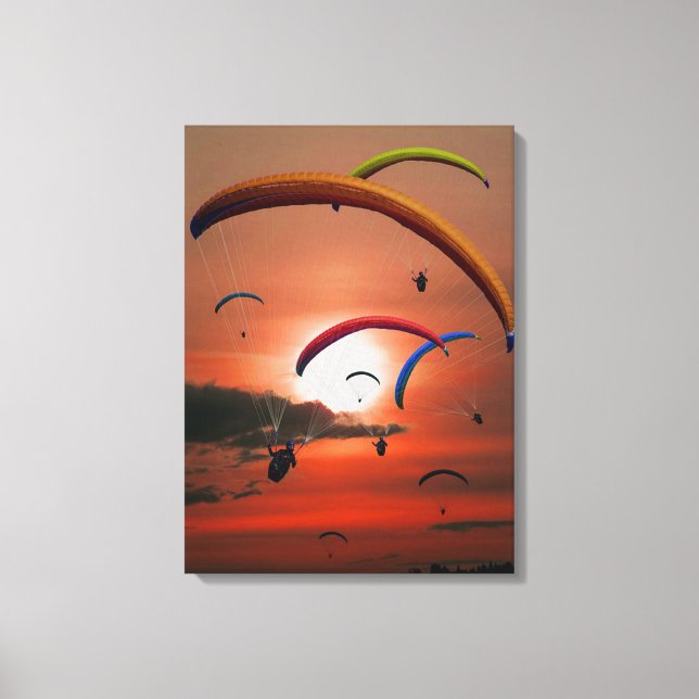 Paragliders Canvas Print (Front)