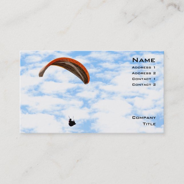 Paragliding Business Card (Front)
