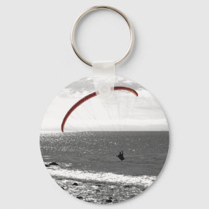 Paragliding By The Ocean Keychain