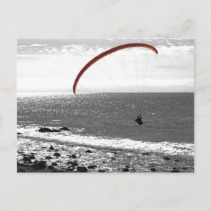 Paragliding By The Ocean Postcard