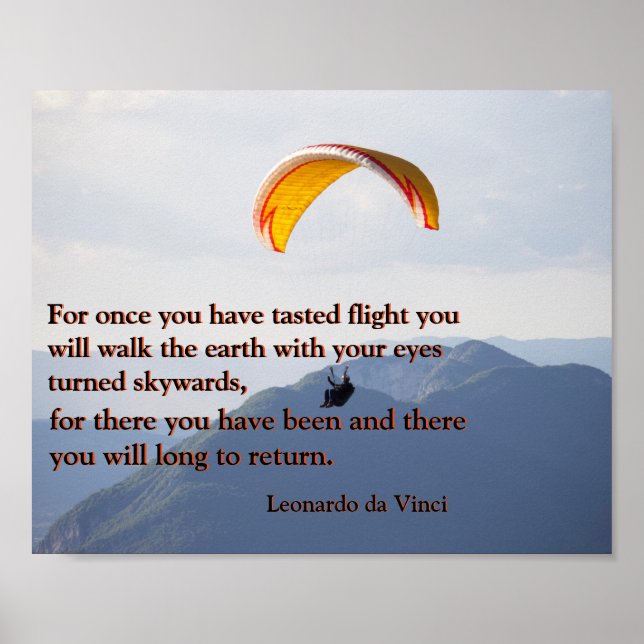 Paragliding Da Vinci Poster (Front)