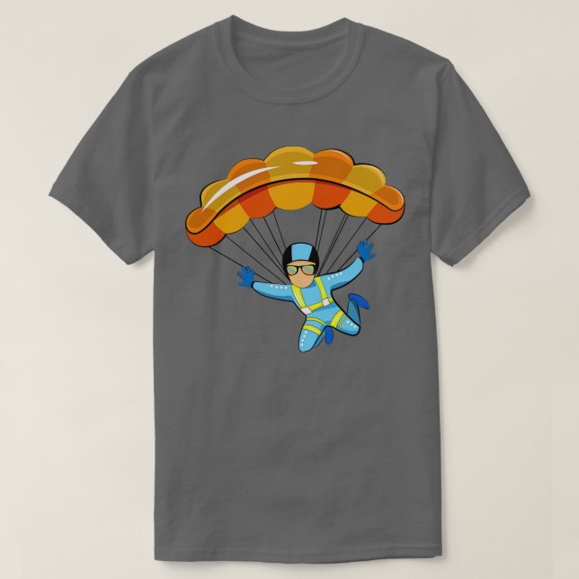 Paragliding Illustration T-Shirt (Design Front)