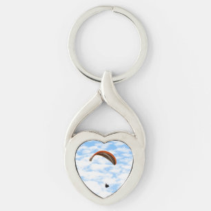 Paragliding in the Clouds Key Ring