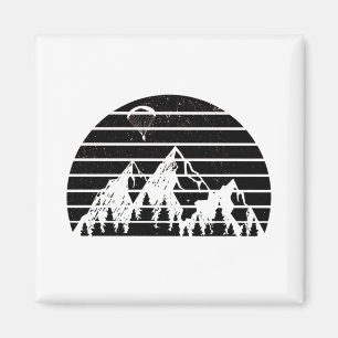 Paragliding Mountains Air Sports Paraglider Gift Magnet