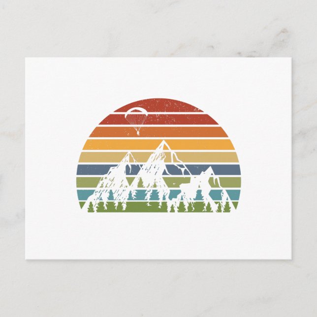 Paragliding Mountains | Air Sports Paraglider Gift Postcard (Front)