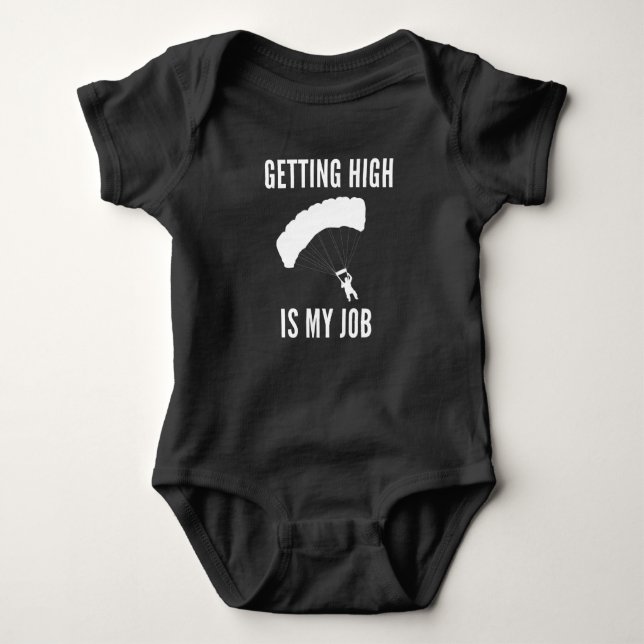 Paragliding Parachute Jumpin Skydiving Baby Bodysuit (Front)